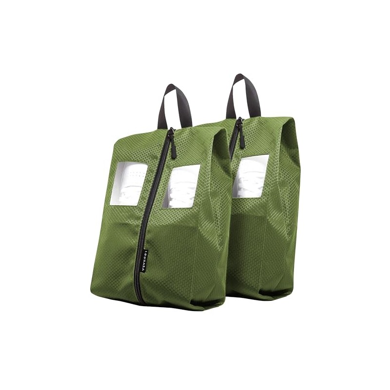 Travel Shoe Bag for Suitcase and Backpack, Olive Odyssey -