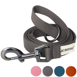 JC HOUSE Dog Leash Eco Friendly Bamboo Fiber Material 1.2m Soft Comfortable Grip Durable Lead for Small Dogs Medium Dogs Large Dog Leads for Walking, Training, Training, 2.5cm Wide, Dark Gray