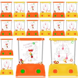 16 Pcs Handheld Water Game, Mini Arcade Water Ring Toss Water Tables for Beach Toys Party Favor Fun Game Entertainment for Different Ages, Without Water (Random Colors)