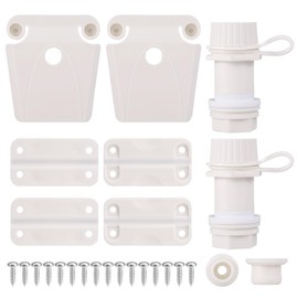 26pcs Cooler Hinge and Latch Kit Compatible with Igloo, Cooler Replacement Parts Include Hinge Latches Drain Plug Rubber Plug Screws Accessories for Ice Chest & Freezer Part Replacement or Repair