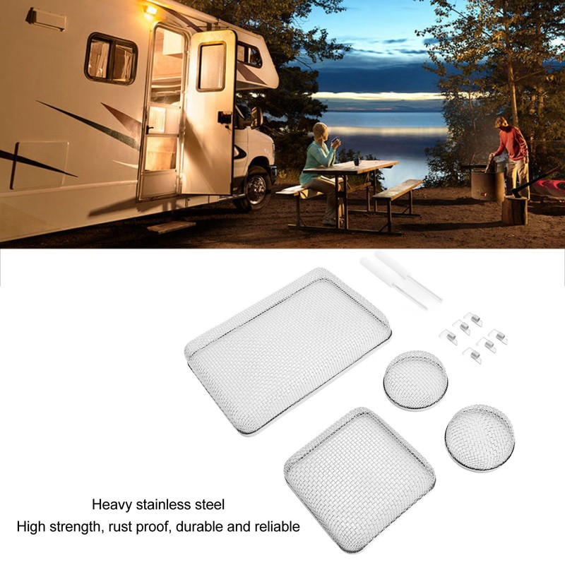 12PCS RV Furnace Vent Heavy Duty Stainless Steel Mesh Screens