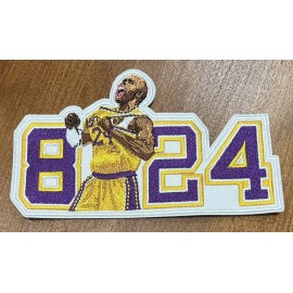 VARY RARE Kobe Bryant LA Lakers Big Large Iron / Sew On Embroidered Patch 4.75in