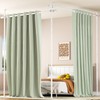 AKTOP Room Divider, No Drilling Curtain Tension Rods Wall Divider