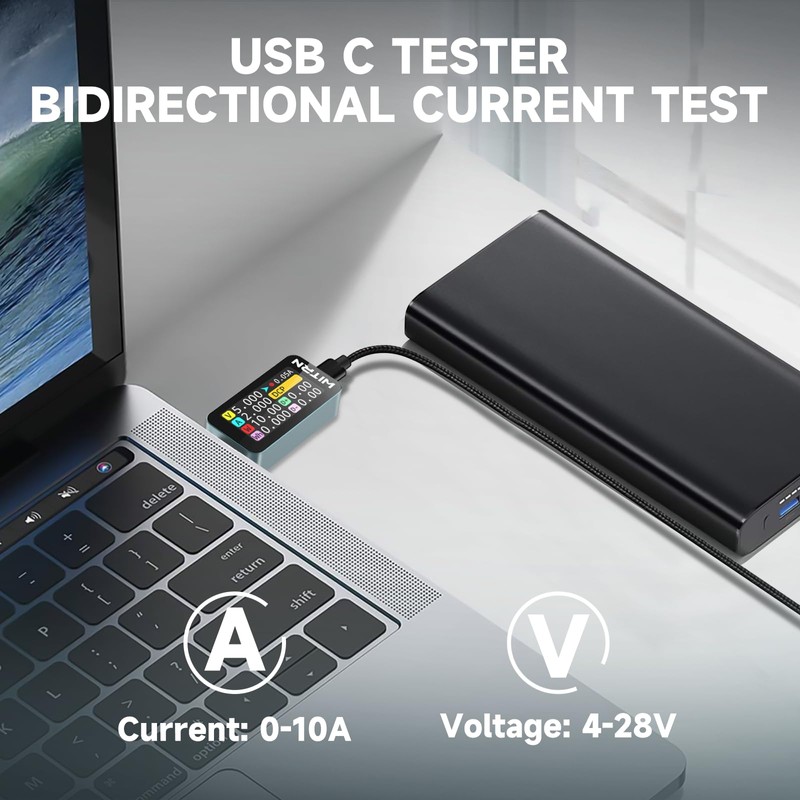 USB Tester Meter Heemol 4-36V Digital Current Meter Power Meter