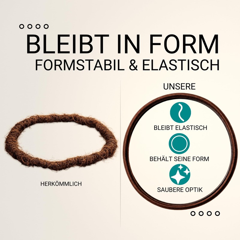 Haarallerliebst Women's Hair Scrunchies with Rubber Adhesion, Brown for Brown
