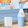 OKKEAI Bin Liners with Drawstring and Handles, Bin Bags with