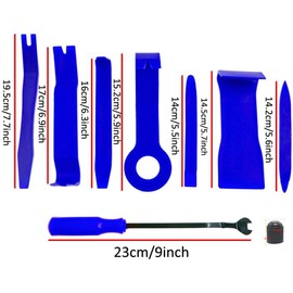Yeanifeana Kit de Herramientas de Extracción de Molduras Automáticas,Juego de 12 Herramientas de Palanca de Ajuste de Automóvil para Extracción de Panel de Audio de Puerta (Azul)