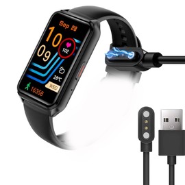 Compatible with SGJIK Smart Watch Charger, Magnetic Replacement Charger Compatible for SGJIK H37 1.57 Inches Smart Watch Fitness Tracker (2 Pack-Black+White, for H37 Watch)