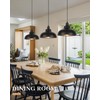 COTTMIC Black Dome Pendant Light 3 Pack, Farmhouse Pendant Lights