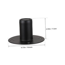 SUPVOX Metal Speaker Stand Bracket Durable Iron Base for Secure Audio Placement Stylish Black Design for Home and Stage Use Lightweight and Portable Speaker Mount
