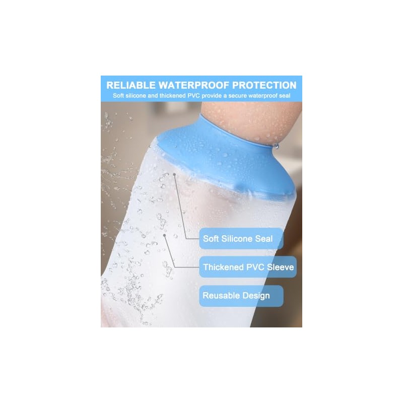 1 Pack Waterproof Arm Cast Cover for Shower and Bath