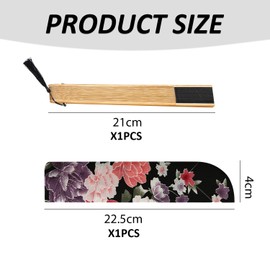 YSJCHEBS 1 x Classic Folding Fan, 1 x Folding Fan Storage Bag, Foldable Hand Fan, Chinese Folding Fan, Tassel Folding Fan, Dance Hand Fan, Stage Performance Folding Fan