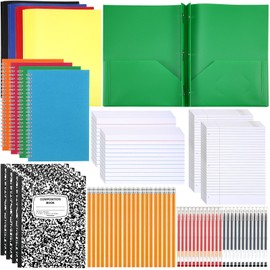 Motiskyy 61 Pcs High School Writing Bundle Essential Back to School Supply Kit Essentials Elementary Supplies Set for College Kids Students Freshman