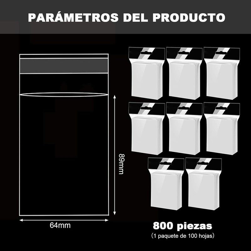 Paquete de 800 Card Sleeve, Fundas para Cartas PKM, Protector