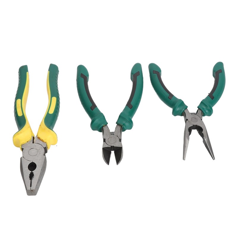 3PCS Plier Set 6 Inch Diagonal Cutting Needle Nose 8