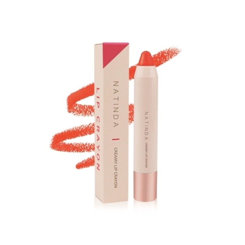 Natinda Creamy Lip Crayon Lipstick (3g)_No.01 Lovely Girl/Highly pigmented, long
