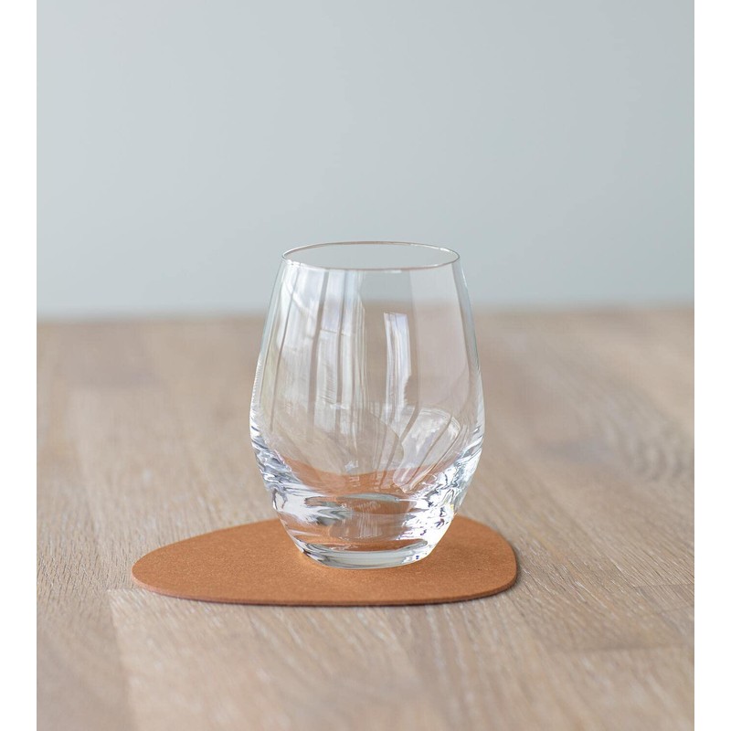 LindDNA Curve 991399 Coaster Recycled Leather in Stained Nature Colour