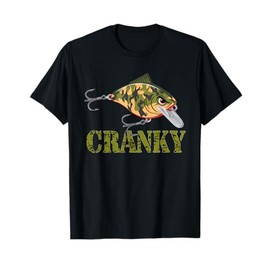 cranky camo crankbait fishing fathers day T-Shirt