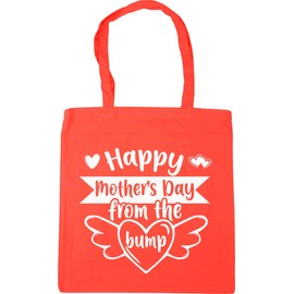 Hippowarehouse happy mothers day from the bump Tote Shopping Gym Beach Bag 42cm x38cm, 10 litres