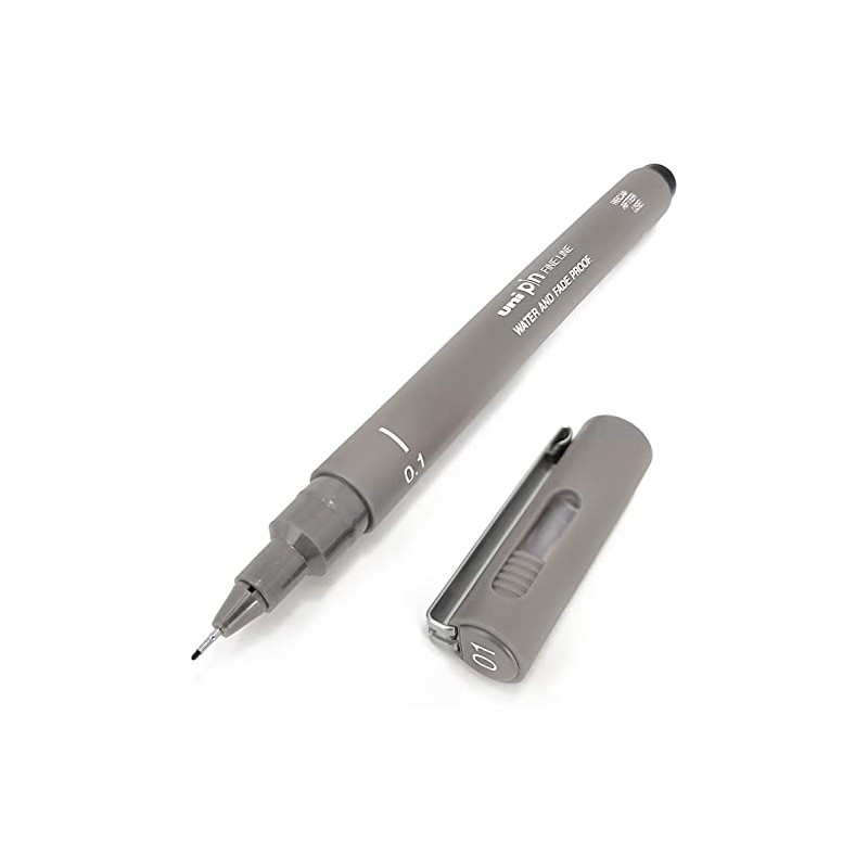 Uni Pin Fineliner Drawing Pen - 0.1mm, 0.5mm & Brush