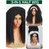 KLAIYI Afro Kinky Curly 3 In 1 Flip Over 3/4