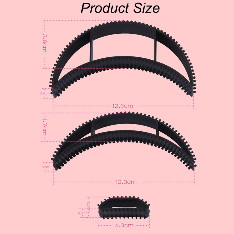 5Pcs Black styling coiler set Bump it Volume Hair hair