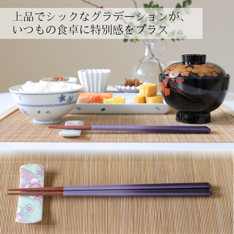 FlaColle Sky Chopsticks, 9.1 inches (23 cm), Dishwasher Safe, Non-Slip,