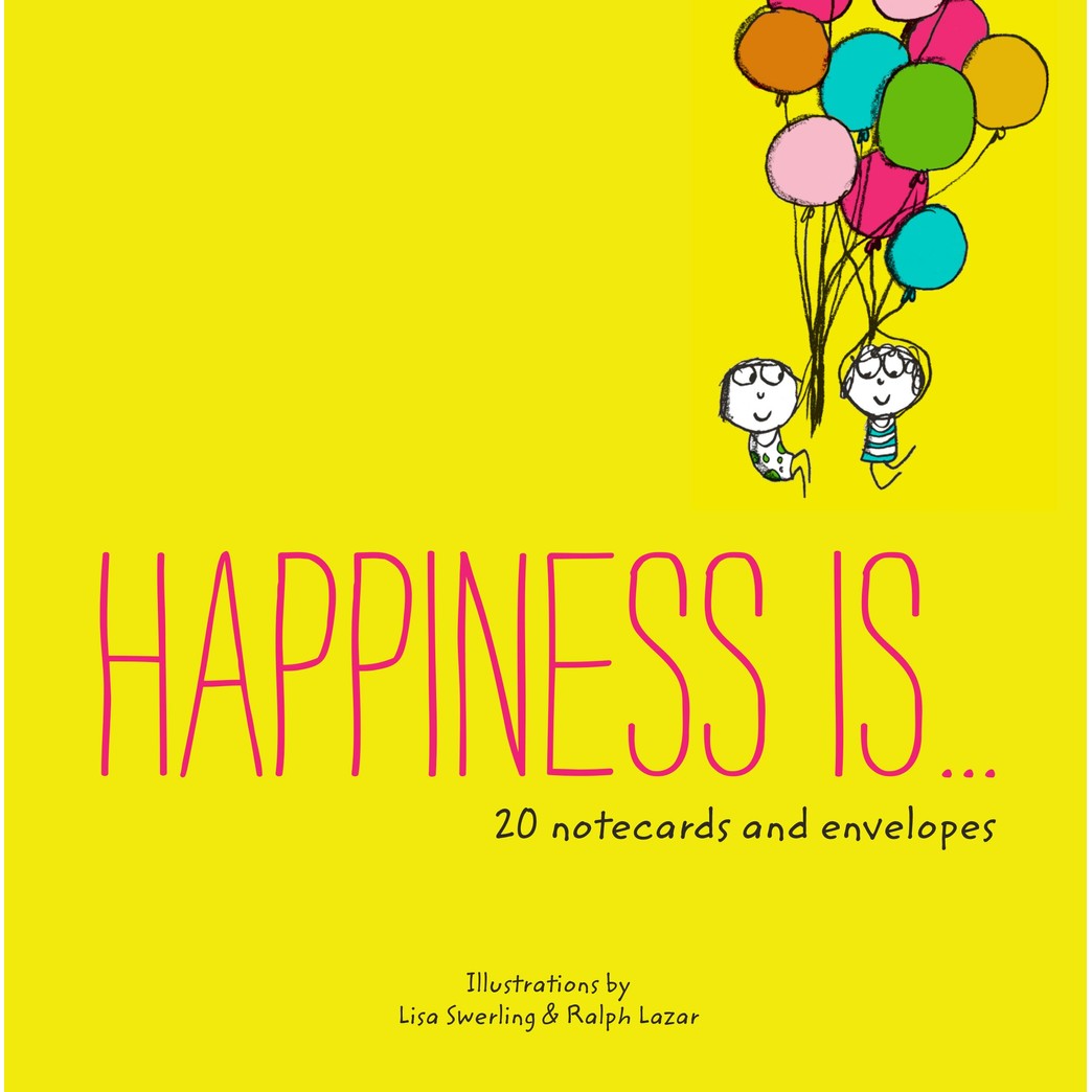 Happiness Is . . . 20 Notecards and Envelopes (Pick Me Up Gifts, Cheerful Greeting Cards)