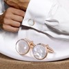HAWSON Cufflinks and Tuxedo Studs Set for Men with Gift