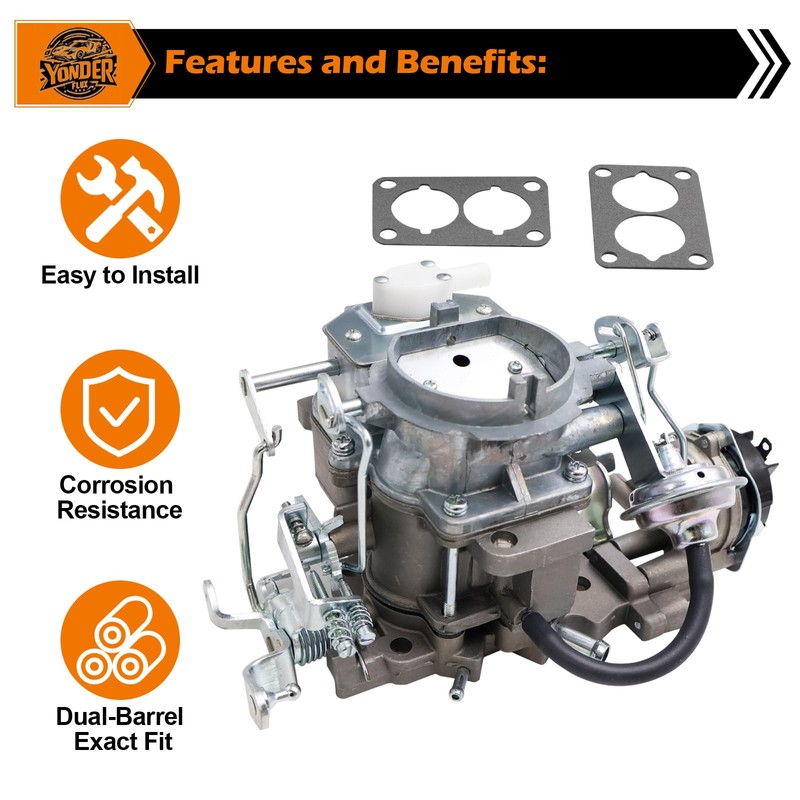 Yonder Flux 2-Barrel Carburetor for Jeep 6 CYL 4.2L 258