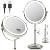 Makeup Mirror with Lights, 1X/30X Lighted Magnifying Mirror Height Adjustable,