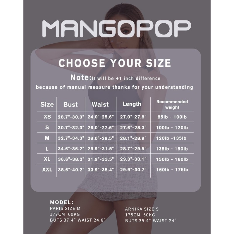MANGOPOP - Body básico sin mangas con cuello redondo para