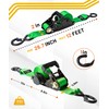 Strapinno Retractable Ratchet Tie-Down Straps,5,000 lbs Breaking Strength- 2 in