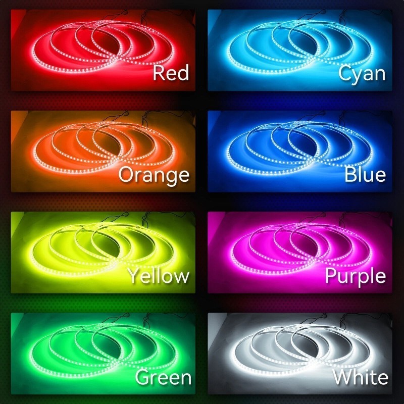 Gearzaar 4x15.5'' RGB Wheel Ring Lights LED Light For Truck