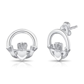 925 Sterling Silver Studs Earrings Celtic / Claddagh Design