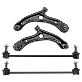 TRQ Front Suspension Kit Control Arm with Ball Joint Sway Bar Stabilizer Link Compatible with 2015-2020 Honda Fit