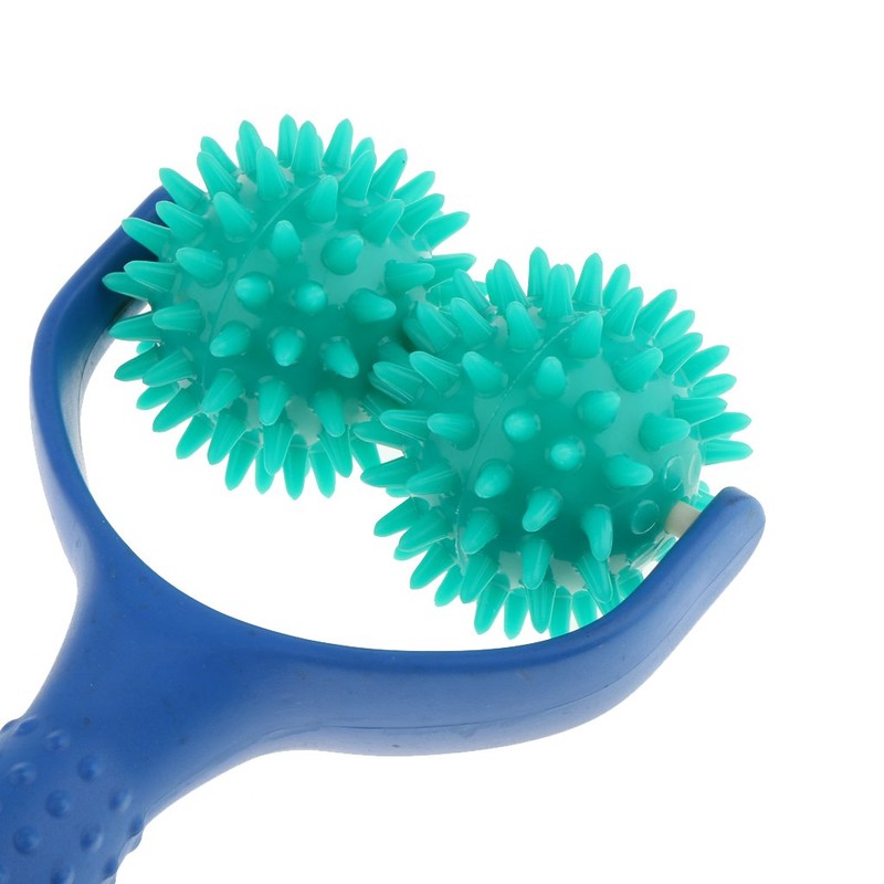 2x Massage-Roller Massageball mit Griff Körper Muskel Entspannen Massagegerät Selbstmassagerolle