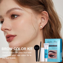 Eyebrow Color Kit, Superstay Brow Colors Kit for Natural Effects, Professional Eye Brow Color Makeup Tool Kit for Women and DIY Home Salon, Waterproof, Lasting for 4-6 Weeks, 30ml, #2 Brown