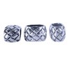 KONMAY Carved Spacer Beads 20pcs 10.0x6.0mm Antique Silver Flat Hole