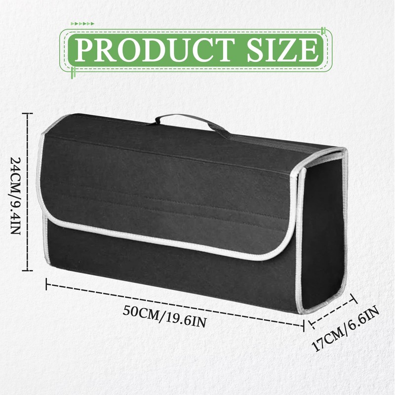 HIAHXC Car Boot Organiser Bag, Foldable Car Boot Organiser Storage,