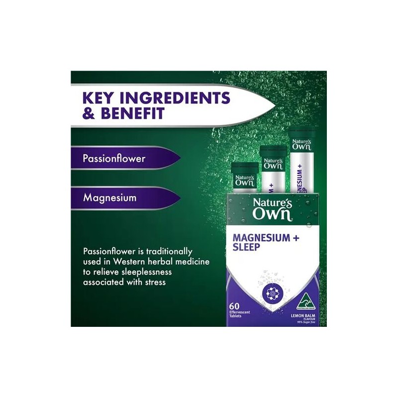 Nature's Own Magnesium + Sleep Effervescent Tablets 60