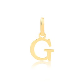 Carol Jewelry Gold Letter G pendant 18k Solid Yellow Gold Charm Initial for Necklace for Women and Men