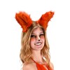 Deluxe Orange Fox Ears Headband - Faux Fur Ears with