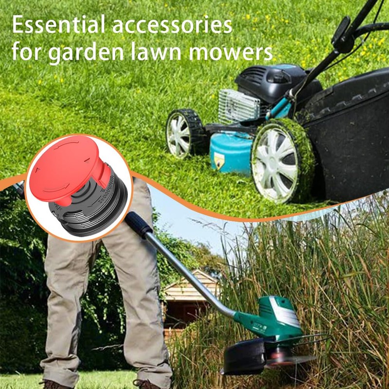 2 String Trimmer Replacement Spool,1 Spool Cover,Compatible with Bosch Grass