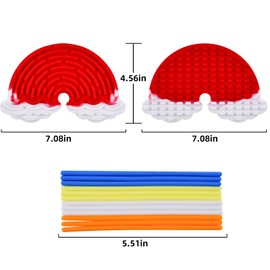 Sensory Activity Board, Double Side Design Silicone Fidget Toy for Calming, Relief Stress, ADHD & Autism, Silent No Mess, Anti-anxiety Toy for Kids & Adults Include Portable Travel Bag (Rainbow)