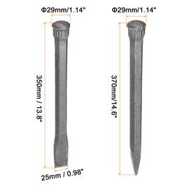HARFINGTON 1set Masonry Chisel for Rock 13.8" Flat Head 14.6" Pointed Head Rock Concrete Mortar Stone Chisel Brick Chisel for Stone Brick Breaking Carving Demolishing Splitting