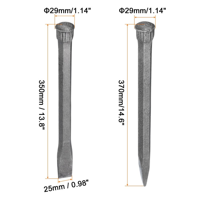 HARFINGTON 1set Masonry Chisel for Rock 13.8" Flat Head 14.6"