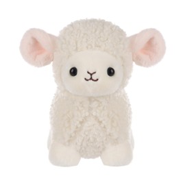 Apricot Lamb Puff Lamb Stuffed Animals Soft Plushies for Baby Girl and Boy, Plush Toys for Kids, Fluffy White Sheep 6.3 Inches