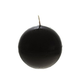 Mega Candles Unscented Black Round Ball Candle, Hand Poured Premium Wax Candles 3 Inch Diameter, Home Décor, Wedding Receptions, Baby Showers, Birthdays, Celebrations, Party Favors & More