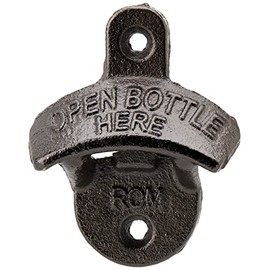 Avanti Rustic Cast Wall Mounted Bottle Opener, Black 1 cm*1 cm* 1 cm